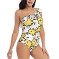 thumbnail image 1 of Yiaed Cartoon Chicken Print Women One Piece Swimsuits Tummy Control One Shoulder Bathing Suits Pattern Ruffle Swimwear-Large, 1 of 8