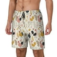thumbnail image 1 of Yiaed Cartoon Chickens Print Mens Swim Trunks Bathing Suit Compression Liner Beach Swim Shorts Swimwear Quick Dry Zipper Pocket No-Chafing Board Short-Large, 1 of 6