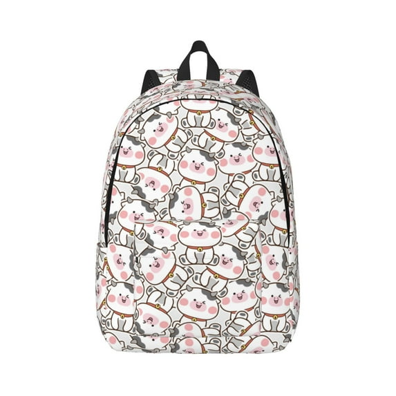 Yiaed Cartoon Cow Print Backpack, Premium Laptop Backpack, Travel Backpack for Women, Lightweight Backpacks, Comfortable Back Pack-Small