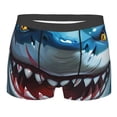 thumbnail image 1 of Yiaed Cartoon Cute Shark Print Men's Soft Cotton Boxer Shorts Breathable Boxers Underwear Moisture-Wicking Underwear Stretch Boxer Briefs for Man-Small, 1 of 5