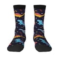 thumbnail image 1 of Yiaed Cartoon Dinosaur Print Great elasticity Crew Socks Sports socks for Men and Women, 1 of 5