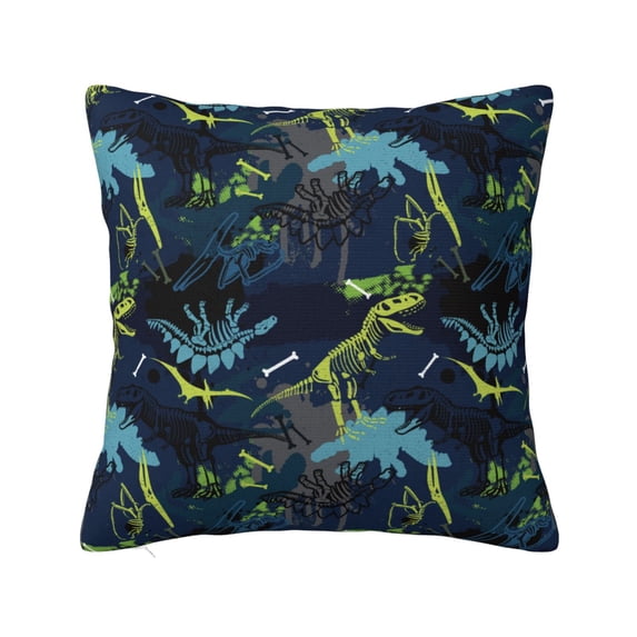 Yiaed Cartoon Dinosaur Print Pillow Covers Super Soft Decorative Square Throw Pillow Covers Case Cushion Covers for Sofa Couch Bedroom Car Decor(No pillow core)-20"x20"