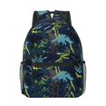 thumbnail image 1 of Yiaed Cartoon Dinosaur Print School Backpack College Backpack Daypacks for Students High School Spacious and Durable Daypack for Work and Travel-One Size, 1 of 6