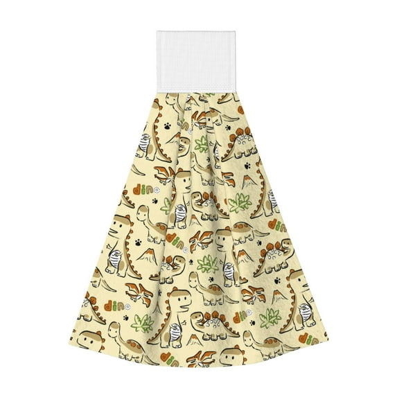 Yiaed Cartoon Dinosaurs Print Coral Velvet Wipes Absorbent Wipes Cleaning Cloths Household Table and Dish Wiping Cloths