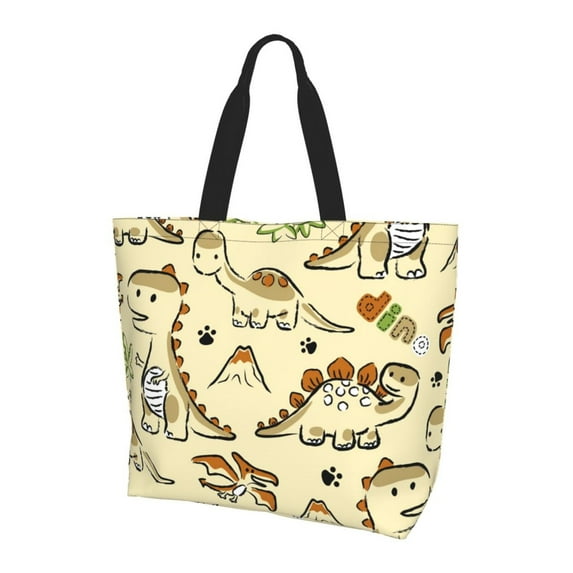 Yiaed Cartoon Dinosaurs Print Handbag for Women Tote Purse Shoulder Bag Large Fashion Hobo Purse Handbag Shopping Tote