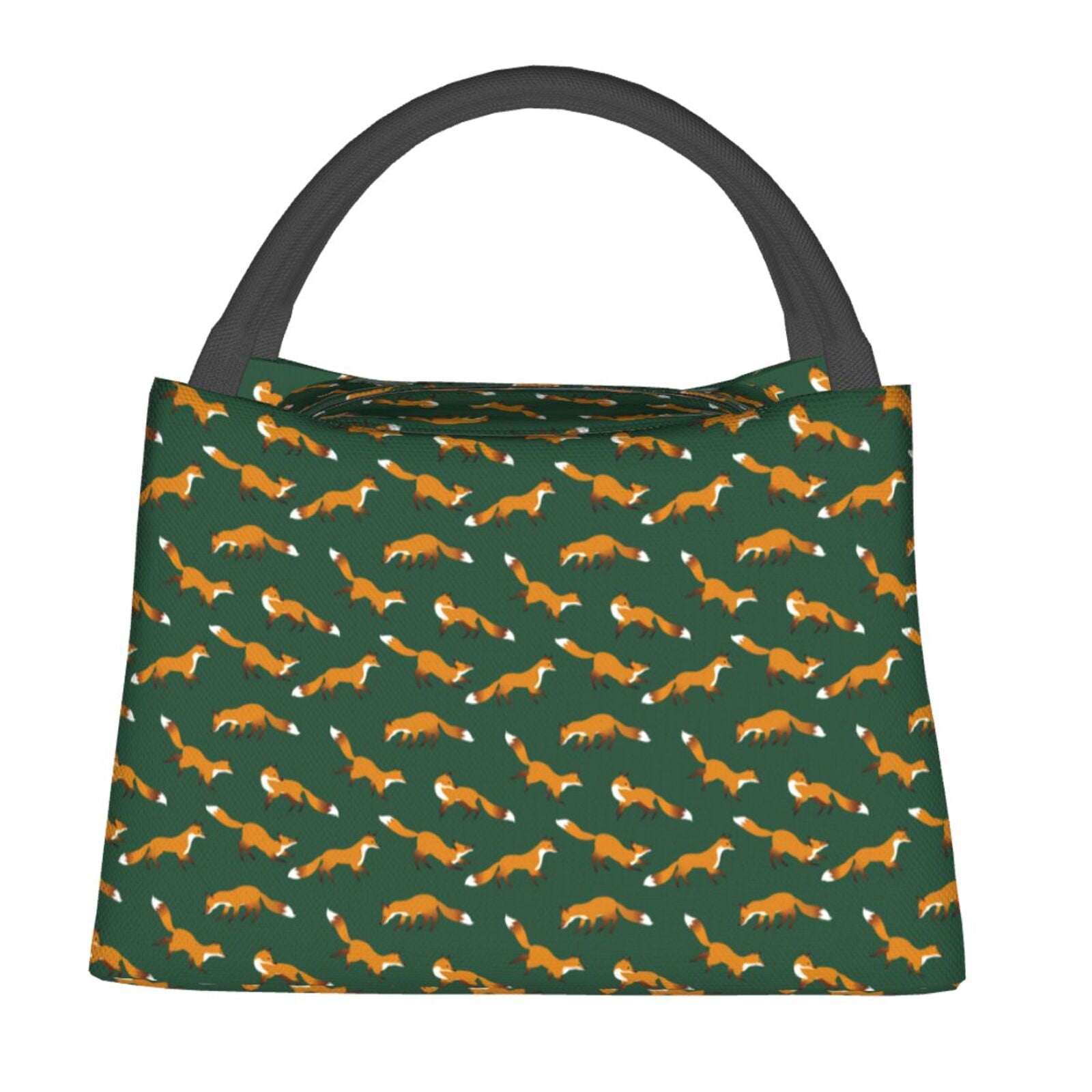 Yiaed Cartoon Fox 1 Print Lunch box lunch bag Portable Insulated Lunch ...