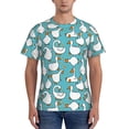 thumbnail image 1 of Yiaed Cartoon Funny Goose Print Mens Short Sleeve Tight Fit T-Shirt, Crewneck Casual Tee-Large, 1 of 5