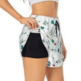 thumbnail image 1 of Yiaed Cartoon House Car Print Women's Running Shorts with Liner 3 Zipper Pockets Elastic Workout Athletic Gym Yoga Shorts-XX-Large, 1 of 7