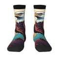 thumbnail image 1 of Yiaed Cartoon Iceberg Bald Eagle Print Great elasticity Crew Socks Sports socks for Men and Women, 1 of 5