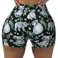 thumbnail image 1 of Yiaed Cartoon Koala Bear Print Women's Athletic Shorts Running Shorts Sporty Short High Waisted Elastic Workout Shorts for Yoga Gym Running & Sports -XX-Large, 1 of 8