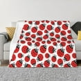 thumbnail image 1 of Yiaed Cartoon Ladybug Print Blanket Throw Blanket Soft Cozy Flannel Blanket for Home Bed Sofa Couch Chair-80"x60", 1 of 6