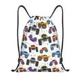thumbnail image 1 of Yiaed Cartoon Monster Trucks1 Print Drawstring Bags Drawstring Backpack Bulk String Back Pack Gym Sport Bag-Small, 1 of 5