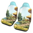 thumbnail image 1 of Yiaed Cartoon Mushroom House Print Car Seat Covers,Universal Auto Seats Protector Fits for Car,SUV Sedan,Truck,Automotive Seat Covers & Accessories(Two packs), 1 of 7