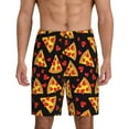 thumbnail image 1 of Yiaed Cartoon Pizza for Men's Soft Sleep Pajama Short Lounging Pajama Shorts-4X-Large, 1 of 8