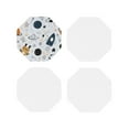 thumbnail image 1 of Yiaed Cartoon Planets Print Leather Coasters for Drinks - Cup Coasters Coffee Table Kitchen Table Bar, Home & Office Gifts Handmade Drink Coasters-Octagon, 1 of 6