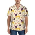 thumbnail image 1 of Yiaed Cartoon Poodle Dog Print Hawaiian Shirt for Men Short Sleeve Button Down Shirts Beach Shirts for Men-XX-Large, 1 of 1