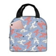 thumbnail image 1 of Yiaed Cartoon Poodle Dog Print Insulated Lunch Bag Reusable Cute Tote Lunch Box, Leakproof Cooler Lunch Bags for Work Office Travel School Picnic, 1 of 5