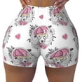 thumbnail image 1 of Yiaed Cartoon Poodle Dog Print Women's Athletic Shorts Running Shorts Sporty Short High Waisted Elastic Workout Shorts for Yoga Gym Running & Sports -Small, 1 of 8