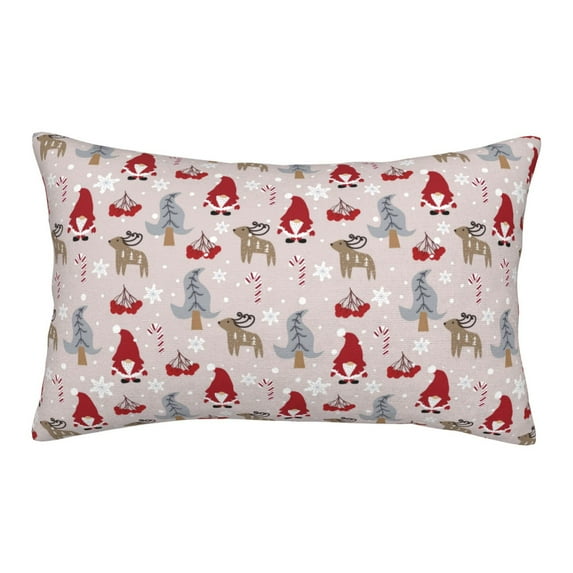 Yiaed Cartoon Santa and Reindeer Print Brushed Microfiber Envelope Pillowcases, Standard,Envelope Closure Pillow Cases(Without Pillow Core)-16"x24"