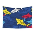 thumbnail image 1 of Yiaed Cartoon Shark Print Dog Blankets-Cat Blanket Washable for Couch Protection,Puppy Blanket, Soft Plush Reversible Throw Furniture Protector-Large, 1 of 8