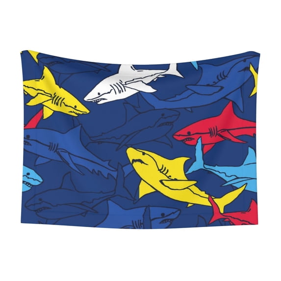 Yiaed Cartoon Shark Print Dog Blankets-Cat Blanket Washable for Couch Protection,Puppy Blanket, Soft Plush Reversible Throw Furniture Protector-Large
