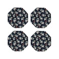 thumbnail image 1 of Yiaed Cartoon Sharks Print Leather Coasters for Drinks - Cup Coasters Coffee Table Kitchen Table Bar, Home & Office Gifts Handmade Drink Coasters-Octagon, 1 of 6