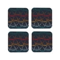 thumbnail image 1 of Yiaed Cartoon Sharks Print Leather Coasters for Drinks - Cup Coasters Coffee Table Kitchen Table Bar, Home & Office Gifts Handmade Drink Coasters-Square, 1 of 6