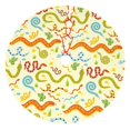 thumbnail image 1 of Yiaed Cartoon Snake8 Print Christmas Tree Skirt , Tree SkirtsTree Mat for Christmas Winter Holiday Indoor Decorations-30", 1 of 7