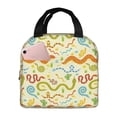 thumbnail image 1 of Yiaed Cartoon Snake8 Print Insulated Lunch Bag Reusable Cute Tote Lunch Box, Leakproof Cooler Lunch Bags for Work Office Travel School Picnic, 1 of 5