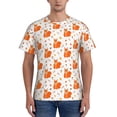 thumbnail image 1 of Yiaed Cartoon Squirrel Print Mens Short Sleeve Tight Fit T-Shirt, Crewneck Casual Tee-Small, 1 of 5