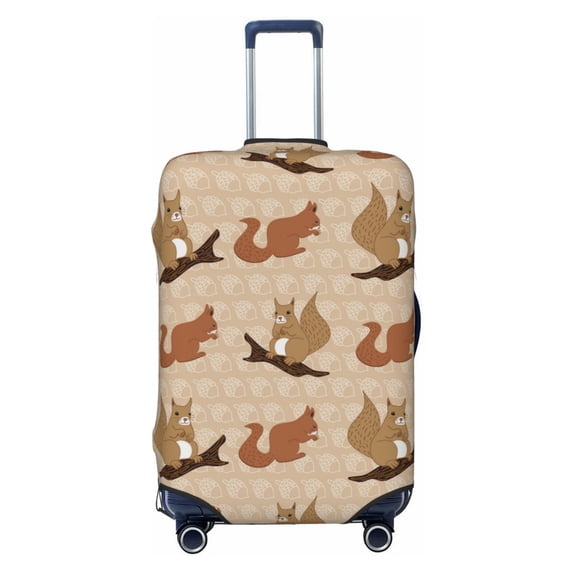 Yiaed Cartoon Squirrel Print Travel Luggage Cover Suitcase Protector Fits 18-32 Inch Luggage Wheel Covers Patterned Elastic Luggage Anti-scratch(No luggage)-X-Large