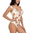 thumbnail image 1 of Yiaed Cartoon Squirrel Print Women's Ruffled One Piece Swimsuit V Neck Swimwear Slimming Monokini for Woman-XX-Large, 1 of 8