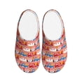 thumbnail image 1 of Yiaed Cartoon with Traffic Elements Print Slippers Fuzzy Warm Cozy Slippers Non Slip House Slippers For Indoor Outdoor Slippers House Slippers-46/47, 1 of 7