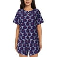 thumbnail image 1 of Yiaed Cell Tower Print Short Sleeve Pajama Sets for Women Casual Crew Neck 2 Piece Lounge Sets Women's Short-Sleeved Pajama-X-Large, 1 of 5