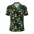 thumbnail image 1 of Yiaed ChamomilePrint Men's Short Sleeve Polo Shirt,Golf Polo for Men Three-Button Golf Shirt Athletic Casual Collared T-Shirt- 4X-Large, 1 of 7