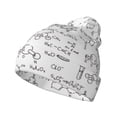 thumbnail image 1 of Yiaed Chemical Formulas Print Winter Beanie for Men Women, Fleece Lined Beanie Soft Warm Knit Hat Ski Stocking Cuffed Ca, 1 of 6