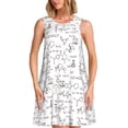 thumbnail image 1 of Yiaed Chemical Formulas Print Women's Sleeveless Dress, Loose Fit Summer Dress, Casual Sleeveless Dress for Women, 1 of 7