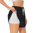 thumbnail image 1 of Yiaed Chemistry Formulas 3 Print Women's Running Shorts with Liner 3 Zipper Pockets Elastic Workout Athletic Gym Yoga Shorts-X-Large, 1 of 7