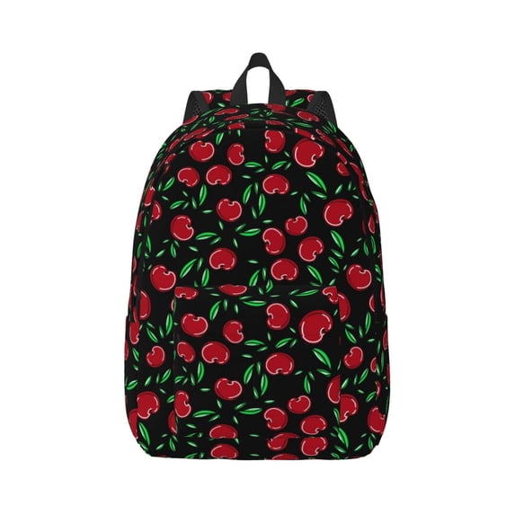 Yiaed Cherry Print Backpack, Premium Laptop Backpack, Travel Backpack for Women, Lightweight Backpacks, Comfortable Back Pack-Small