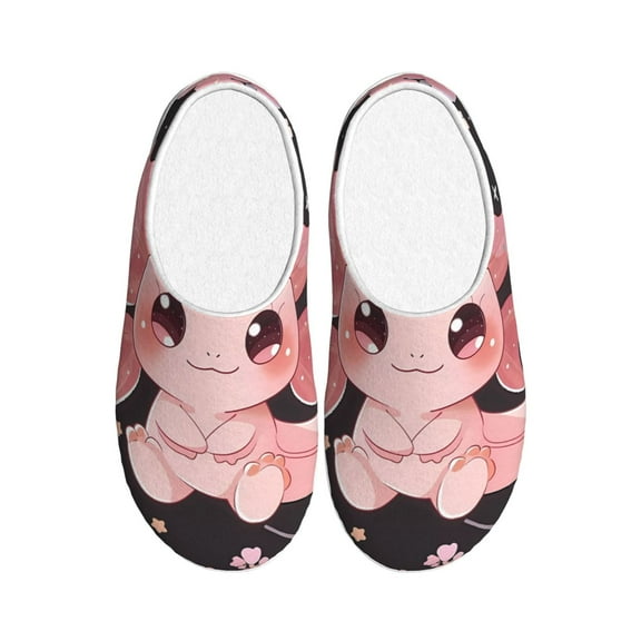 Yiaed Chibi Axolotl Sakura Fantasy Print Slippers Fuzzy Warm Cozy Slippers Non Slip House Slippers For Indoor Outdoor Slippers House Slippers-11