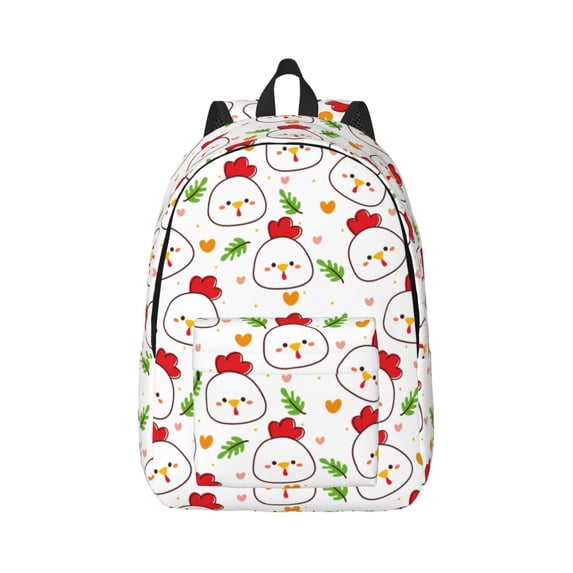 Yiaed Chicken And Plant Print Backpack, Premium Laptop Backpack, Travel Backpack for Women, Lightweight Backpacks, Comfortable Back Pack-Small