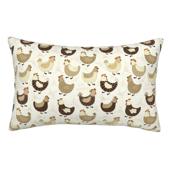 Yiaed Chicken Cartoon Print Brushed Microfiber Envelope Pillowcases, Standard,Envelope Closure Pillow Cases(No pillow core)-16"x24"