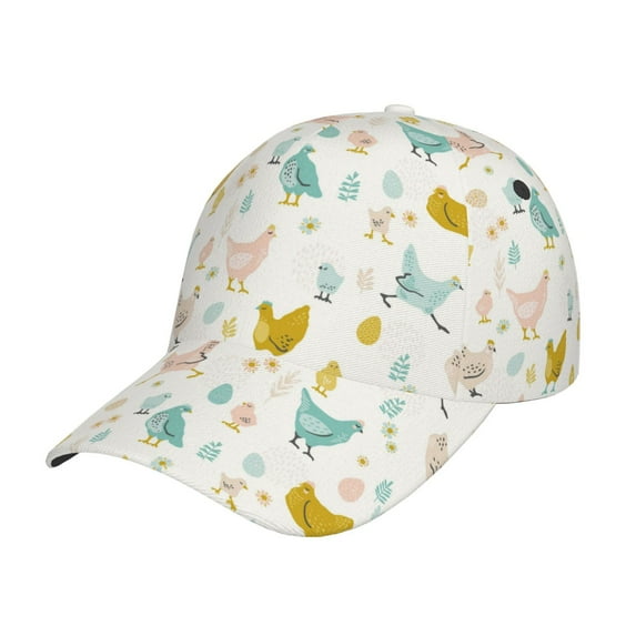 Yiaed Chicken Print Cap Adjustable Size for Running Workouts and Outdoor Activities All Seasons