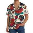 thumbnail image 1 of Yiaed Chicken Print Mens Casual Wrinkle Free Shirts Short Sleeve Button Down Summer Stretch Dress Shirt-Large, 1 of 5