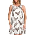 thumbnail image 1 of Yiaed Chickens Print Women's Sleeveless Dress, Loose Fit Summer Dress, Casual Sleeveless Dress for Women, 1 of 7