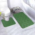 thumbnail image 1 of Yiaed Christmas (2) Print Bathroom Mat Set 2 Pieces Mat Anti-Skid Pad Ultra Soft and Absorbent Bathroom Bath Mat Contour Bath Rugs for Toilet Base, 1 of 1