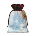 thumbnail image 1 of Yiaed Christmas Deer Print Christmas Small Burlap Bags with Drawstring, Burlap Gift Bags Christmas Linen Treat Sacks Gift Wrapping Bags Xmas Holiday Party-Black, 1 of 8