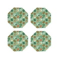thumbnail image 1 of Yiaed Christmas Donuts Print Leather Coasters for Drinks - Cup Coasters Coffee Table Kitchen Table Bar, Home & Office Gifts Handmade Drink Coasters-Octagon, 1 of 6
