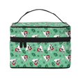 thumbnail image 1 of Yiaed Christmas French Bulldog Print Makeup Bag Travel Cosmetic Bags for Women Girls Zipper Pouch Makeup Organizer, 1 of 4