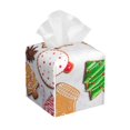 thumbnail image 1 of Yiaed Christmas Gingerbread Cookies Print Tissue Box Cover, PU Leather Decorative Organizer for Tabletop, Bathroom, Car, Office Creative Decorative, 1 of 1